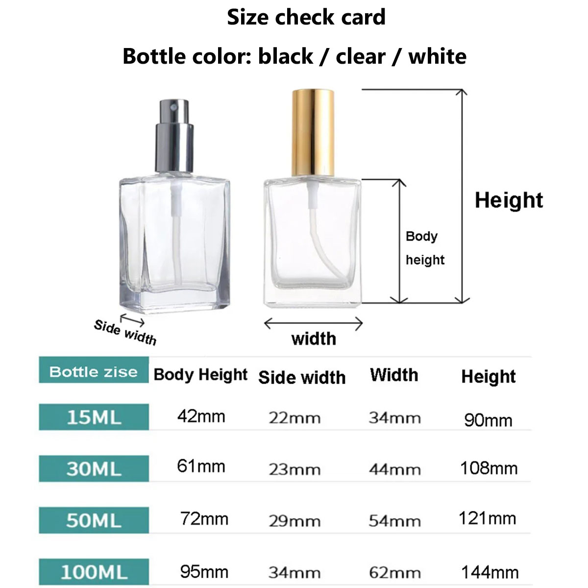 1X 3X زجاجة رذاذ عطر زجاجية 15 - مراجعة Perfume Zara وسعره